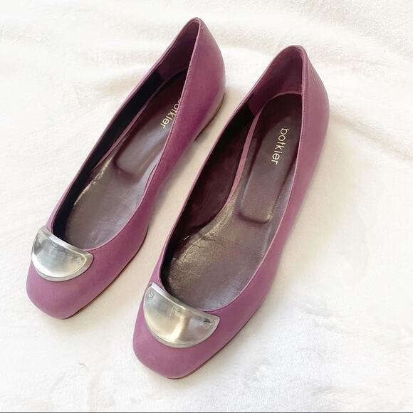 Botkier purple loafer flat leather size 37 designer square toe - Picture 4 of 8